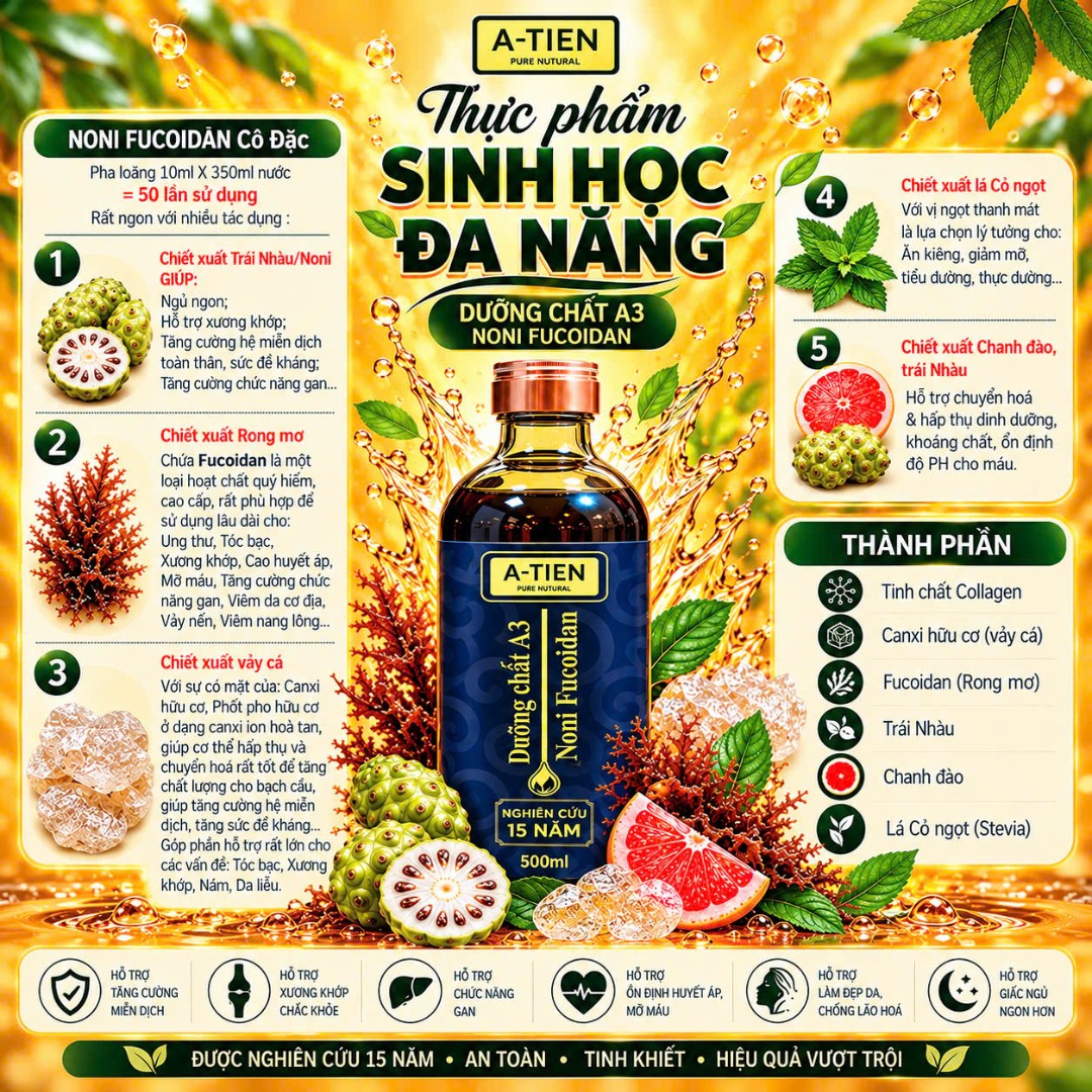 DƯỠNG CHẤT A3 – NONI FUCOIDAN CÔ ĐẶC 500ML
